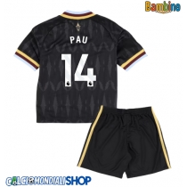 Maglie da calcio Aston Villa Pau Torres #14 Seconda Maglia Bambino 2026-27 Manica Corta + Pantaloni corti)